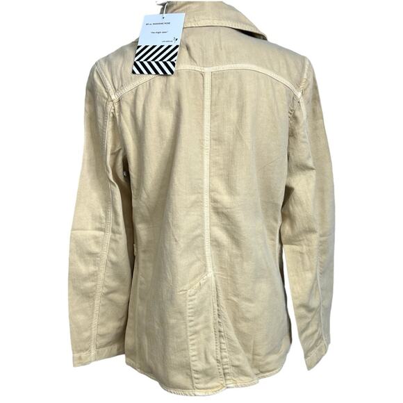 Sandrine Rose x Free People Empire Utility Jacket Linen Oversized Pockets M NEW - Picture 3 of 11